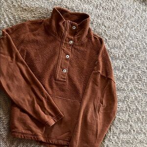 REI Women's Rust Button-up Sweatshirt